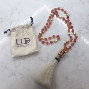 Elizabeth Lanier Designs Carnelian Tassel Necklace